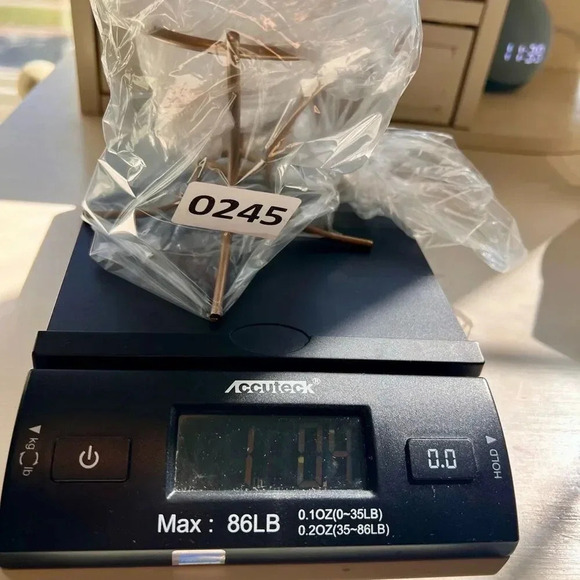 Vintage PartyLite Clear Heavy Glass Tealight Candle Holder Diamond on Gold Stand - Picture 13 of 14